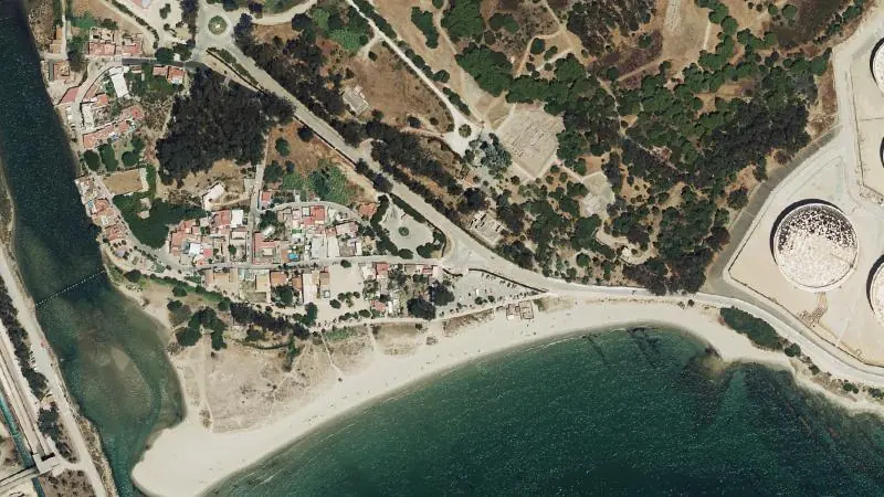Vista aérea del entorno de la estación Guadarranque (ortofoto PNOA)