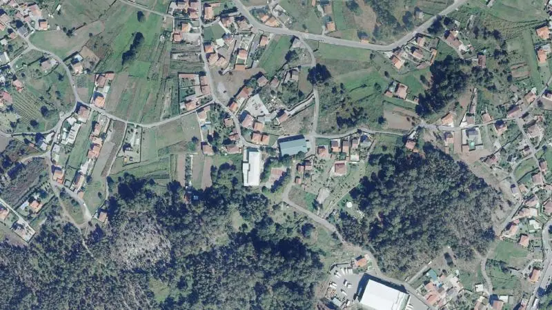 Vista aérea del entorno de la estación Campelo (ortofoto PNOA)