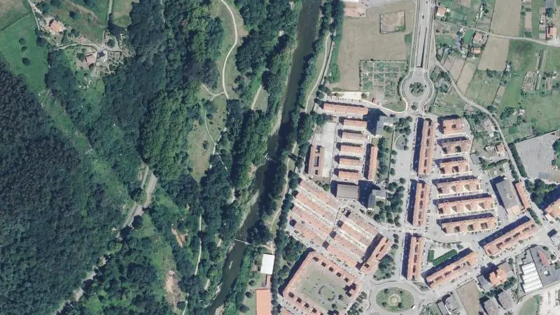 Vista aérea del entorno de la estación Zapatón (ortofoto PNOA)