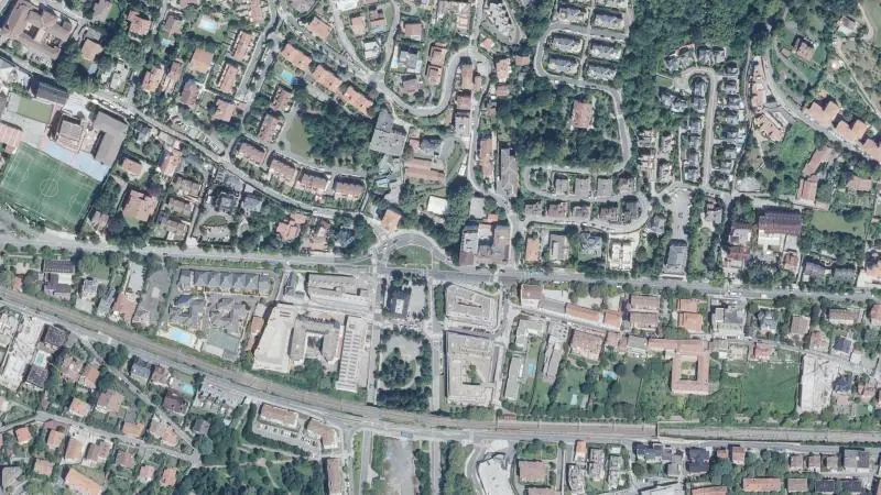 Vista aérea del entorno de la estación Ategorrieta (ortofoto PNOA)