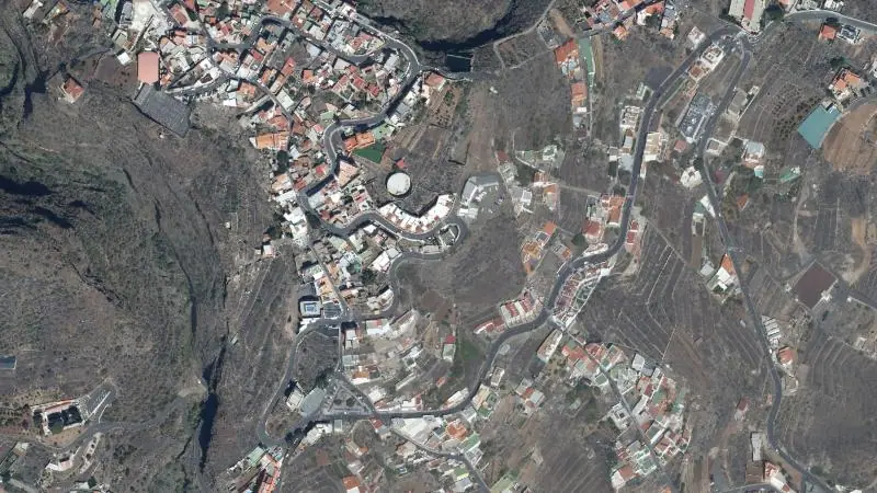 Vista aérea del entorno de la estación Igueste (ortofoto PNOA)