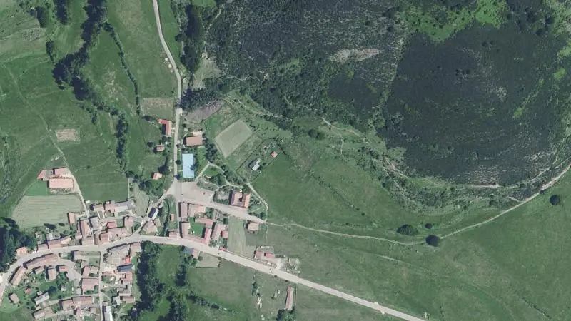 Vista aérea del entorno de la estación Lario (ortofoto PNOA)