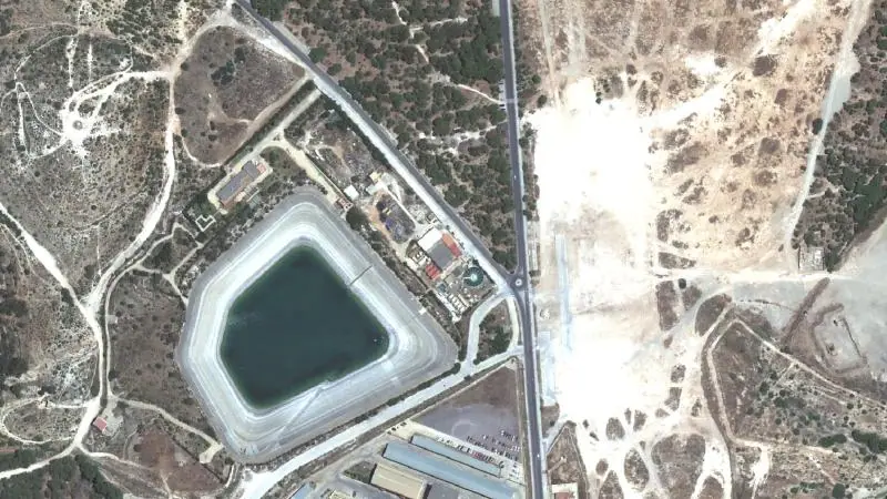 Vista aérea del entorno de la estación Etap (ortofoto PNOA)